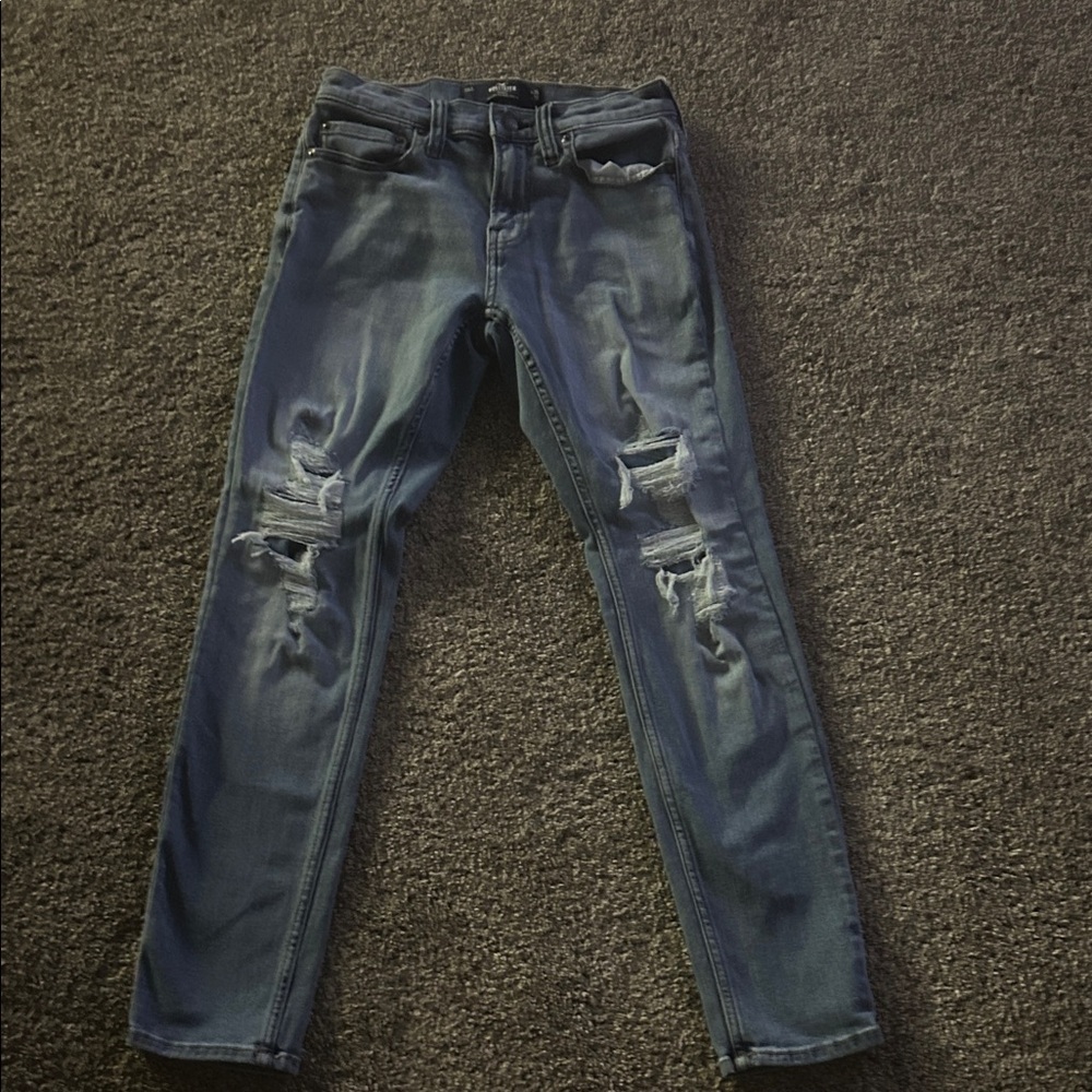 Hollister skinny ripped jeans
